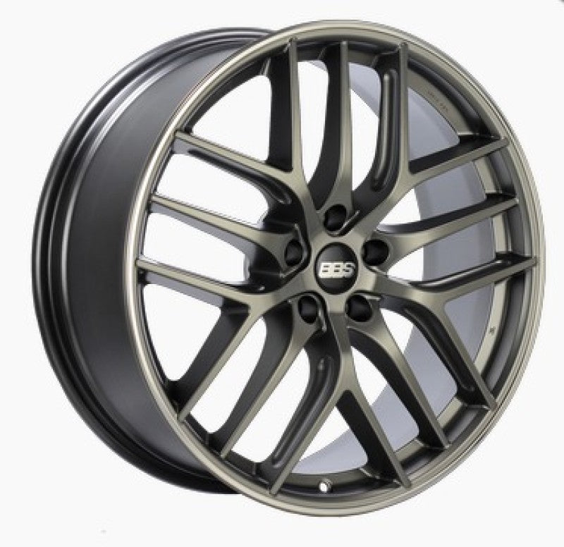 BBS CC-R 19x10 5x120 ET38 Satin Platinum Polished Rim Protector Wheel -82mm PFS/Clip Required