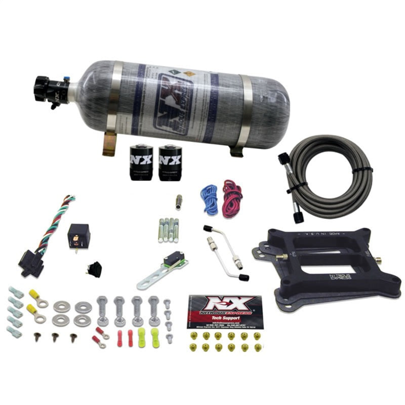 Nitrous Express 4150 4-BBL/Alcohol Nitrous Kit (50-300HP) w/Composite Bottle