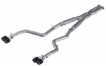 MBRP 15-16 Dodge Challenger RT 5.7L T304 SS 3in Dual Rear Cat-back CF Quad Tips - Street