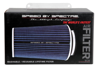 Spectre Adjustable Conical Air Filter 9-1/2in. Tall (Fits 3in. / 3-1/2in. / 4in. Tubes) - Blue