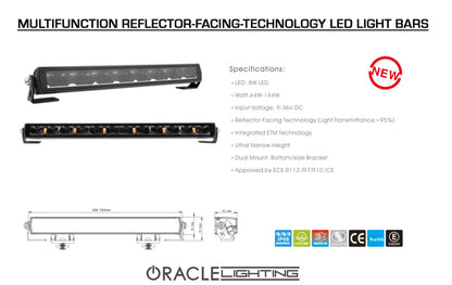 Oracle Lighting Multifunction Reflector-Facing Technology LED Light Bar - 14in SEE WARRANTY