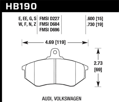 Hawk Performance Ceramic Street Brake Pads