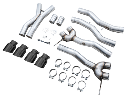 AWE Tuning Track Edition Cat-Back Exhaust for BMW G8X M3/M4 - Diamond Black Tips