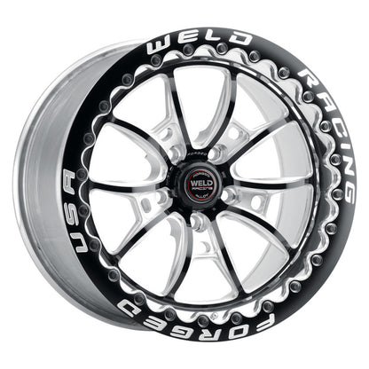 Weld S80 17x10 / 5x4.5 BP / 8.0in. BS (64mm Offset) Black Wheel 3.18 ID (Low Pad) - Single Beadlock