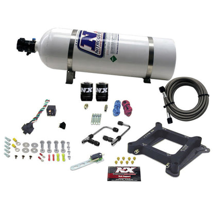 Nitrous Express 4150 Gemini Stage 6 Alcohol Nitrous Kit (50-300HP) w/15lb Bottle