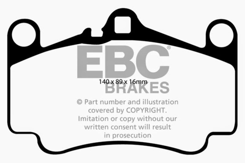 EBC 03-05 Porsche 911 (996) (Cast Iron Rotor only) 3.6 Carrera 4S Bluestuff Front Brake Pads