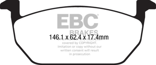 EBC 2017+ Volkswagen Golf Mk7 1.8L Turbo Ultimax2 Front Brake Pads