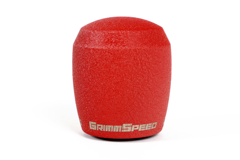 GrimmSpeed Stubby Shift Knob Stainless Steel Red - M12x1.25