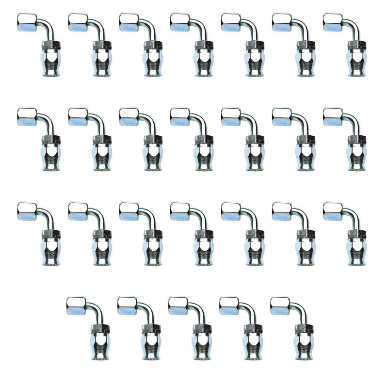 Russell Performance -6 AN Endura PowerFlex Power Steering 90 Degree Hose Ends(25 pcs.)