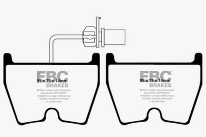 EBC 06-09 Audi RS4 4.2 (Cast Iron Rotors) Bluestuff Front Brake Pads