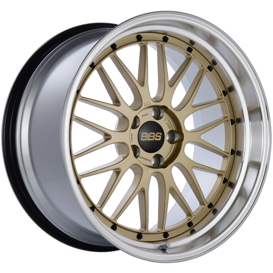 BBS LM 20x10.5 5x114.3 ET20 CB66 Gold Center Diamond Cut Lip Wheel