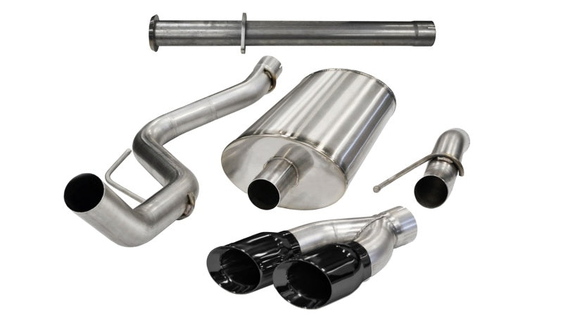 Corsa 2011-2014 Ford F-150 Raptor 6.2L V8 133in Wheelbase Black Xtreme Cat-Back Exhaust