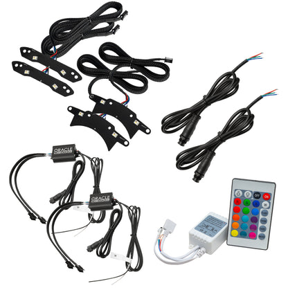 Oracle 15-21 Dodge Challenger RGB+W Headlight DRL Kit - ColorSHIFT w/ Simple Controller