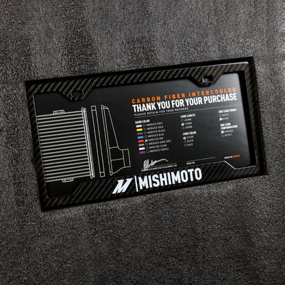 Mishimoto Universal Carbon Fiber Intercooler - Gloss Tanks - 525mm Black Core - S-Flow - C V-Band