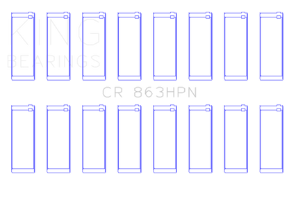 King Engine Bearings Chrysler 361/383 (Size STD) Performance Rod Bearing Set
