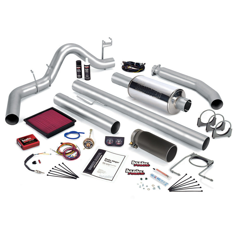 Banks Power 02 Dodge 5.9L 235Hp Std Cab Stinger System - SS Single Exhaust w/ Black Tip