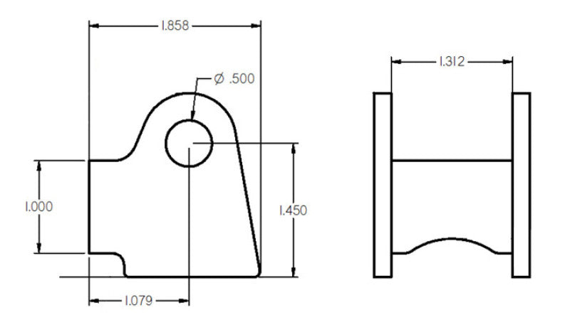 Ridetech Shock Bracket for 1.5in Bridge