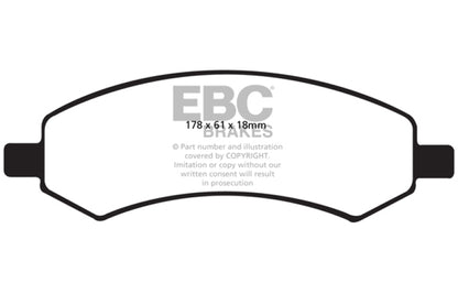 EBC 06-09 Chrysler Aspen 4.7 Extra Duty Front Brake Pads