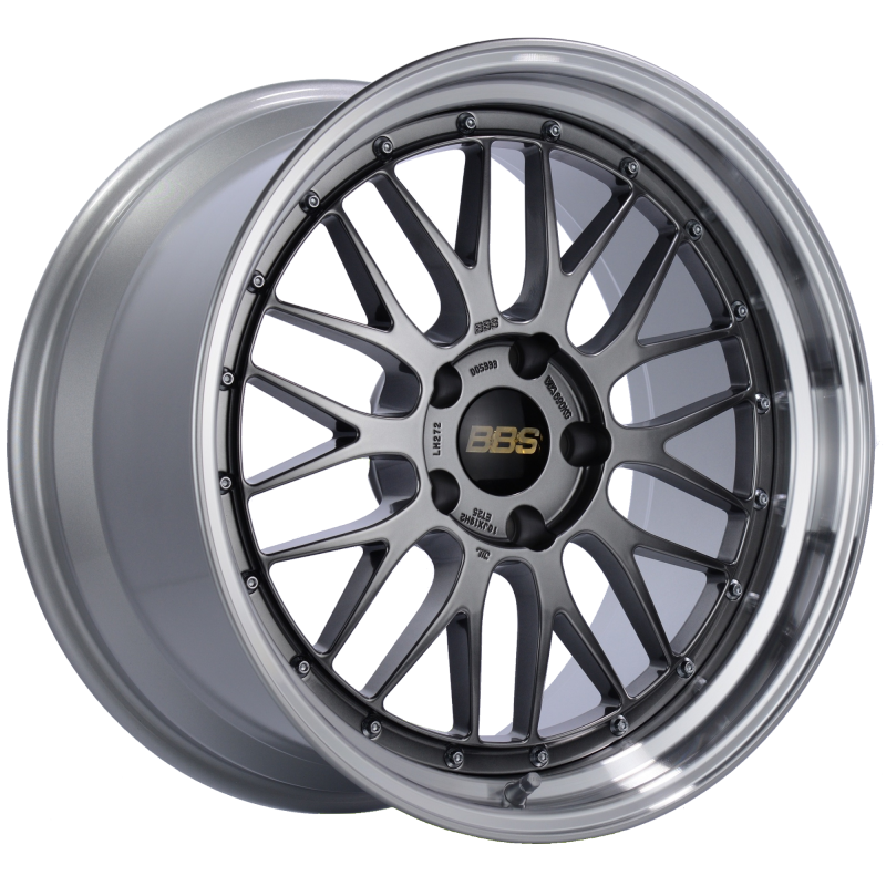 BBS LM 19x8.5 5x112 ET32 Diamond Black Center Diamond Cut Lip Wheel -82mm PFS/Clip Required