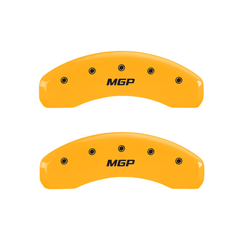 MGP 4 Caliper Covers Engraved Front & Rear MGP Yellow Finish Black Char 1998 Ford Expedition