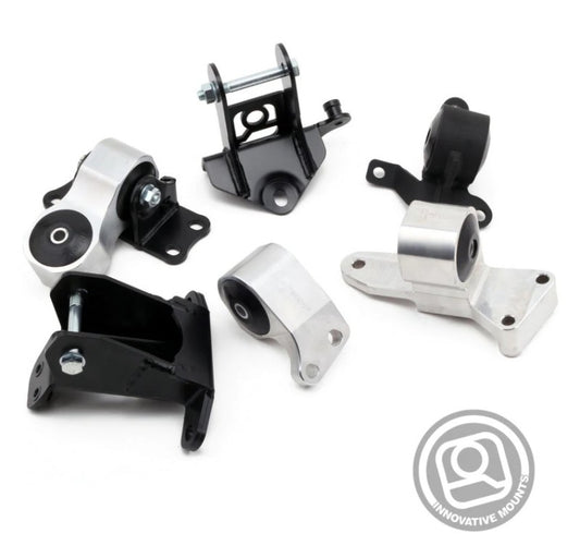 Innovative 06-11 Honda Civic Si K-Series Black Billet Aluminum Mounts 95A Bushings (Not K24 Trans)