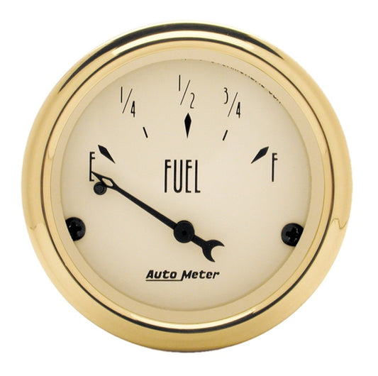 AutoMeter Gauge Fuel Level 2-1/16in. 0 Ohm(e) to 90 Ohm(f) Elec Golden Oldies