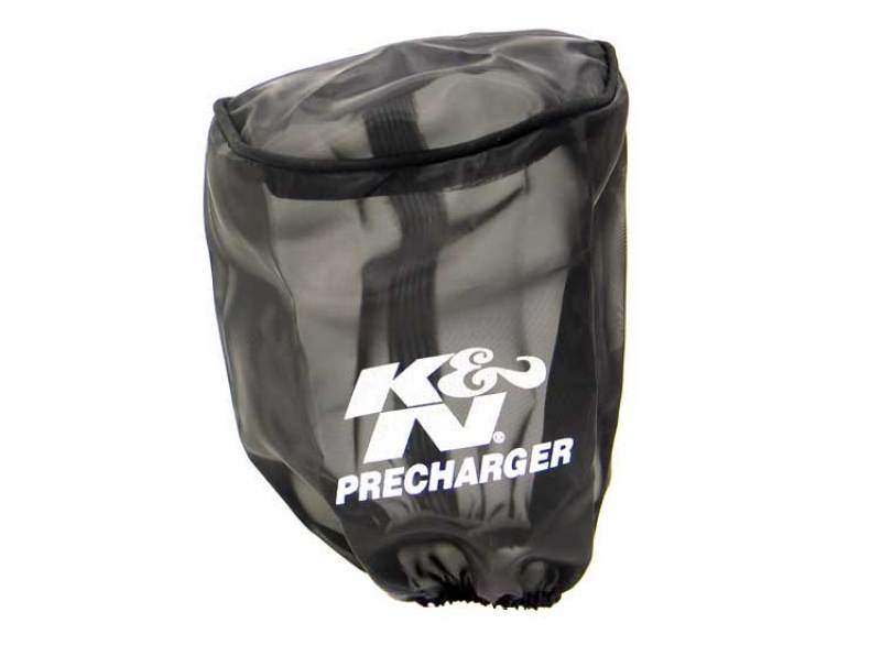 K&N Universal Precharger Round Tapered Filter Wrap Black 4in Top ID / 4.5in Base ID / 6.5in Height