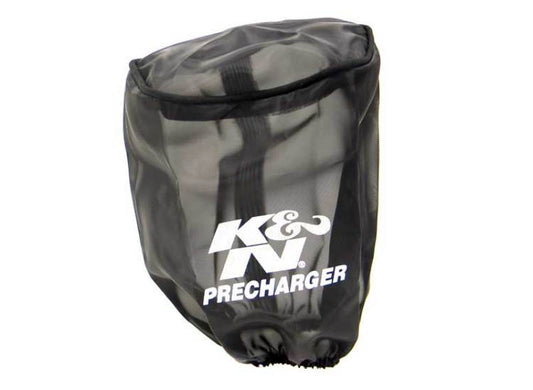 K&N Universal Precharger Round Tapered Filter Wrap Black 4in Top ID / 4.5in Base ID / 6.5in Height