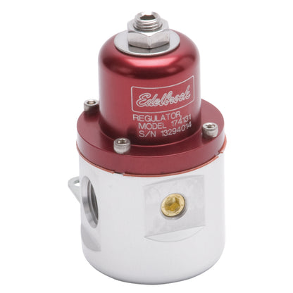 Edelbrock Fuel Pressure Regulator Carbureted 160 GPH 5-10 PSI 3/8In In/Out 3/8In Return Red/Clear