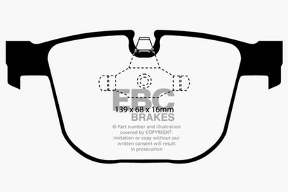 EBC 08-10 BMW M3 4.0 (E90) Bluestuff Rear Brake Pads