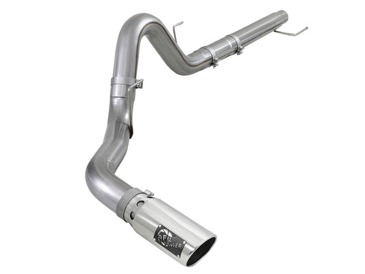 aFe Large Bore-HD 4in 409 SS DPF-Back Exh 18-19 Ford F-150 V6-3.0L (td) w/ Polished Tip