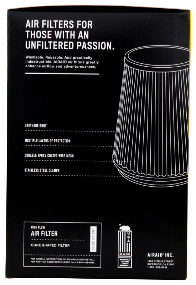 Airaid Universal Air Filter - Cone 4 x 6 x 4 5/8 x 6 w/ Short Flange