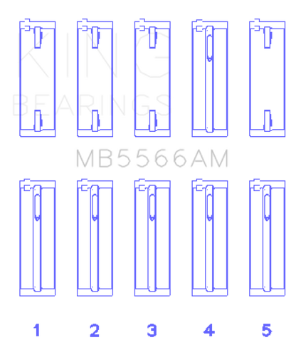 King Engine Bearings Audi A4 1.8L AEB (Size STD) Main Bearing Set