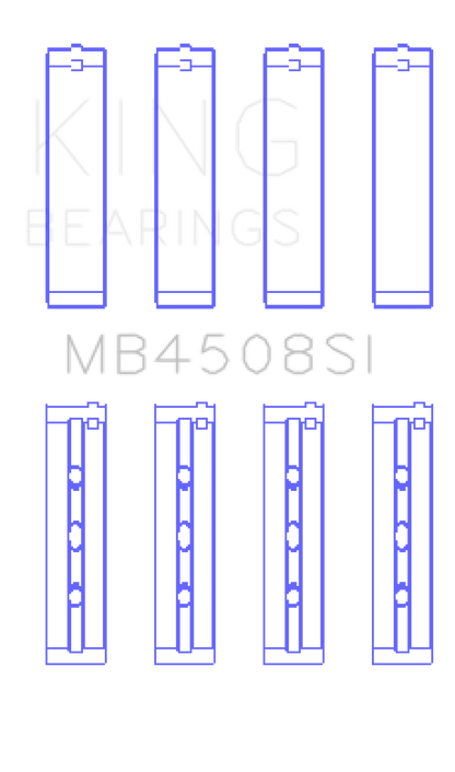 King Engine Bearings Acura J30A/J32A/J35A/J35Z (Size +0.5) Performance Main Bearing Set