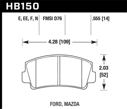 Hawk HP+ Street Brake Pads