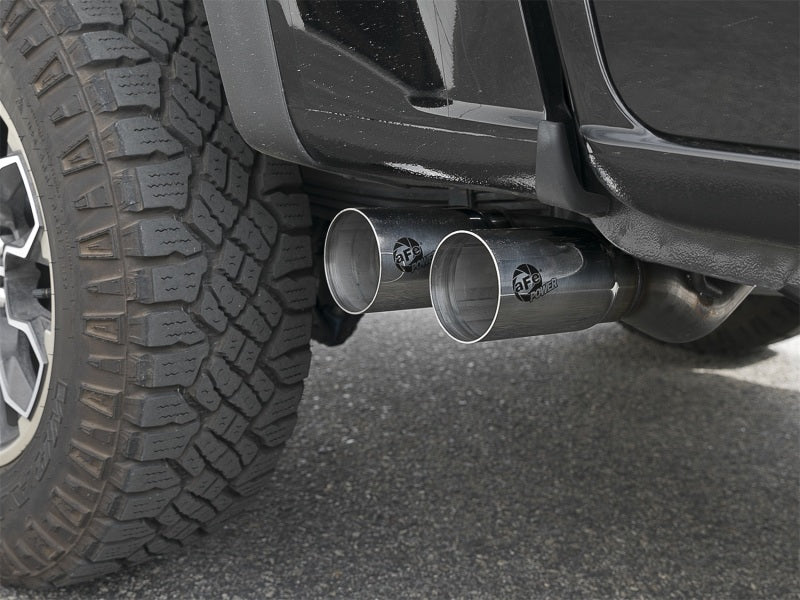 aFe Rebel Series CB 3in Middle Side Exit SS Exht w/Polish Tips 15-17 Chevy Colorado / GMC Canyon