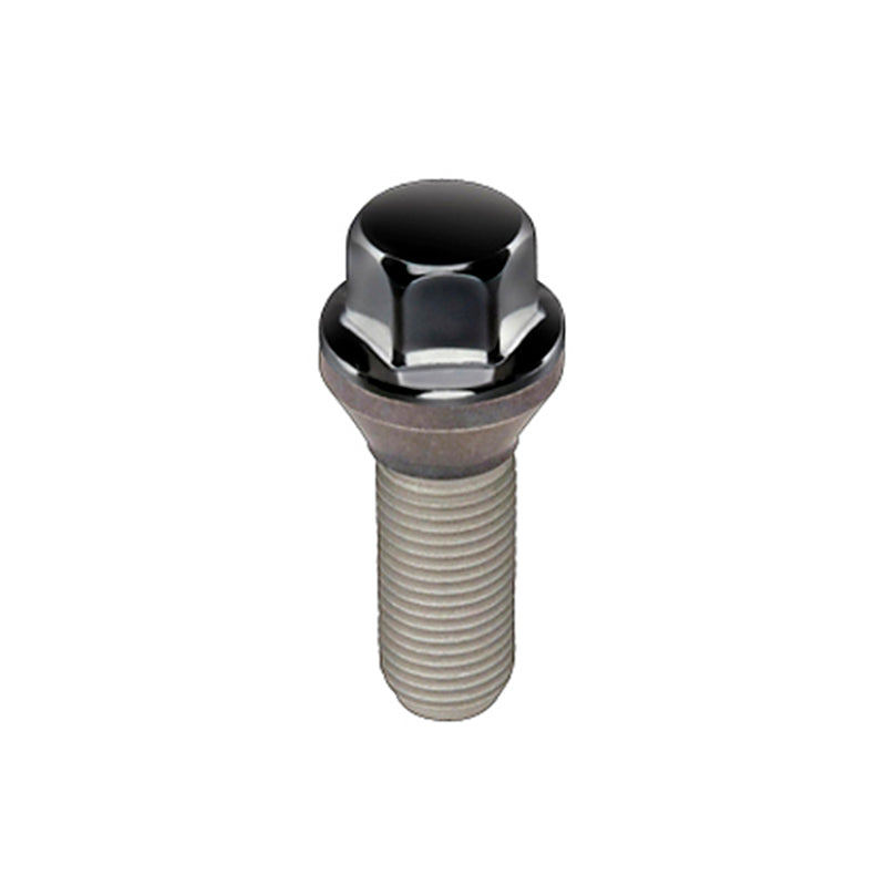 McGard Hex Lug Bolt (Cone Seat) M12X1.5 / 17mm Hex / 25.5mm Shank Length (Box of 50) - Black