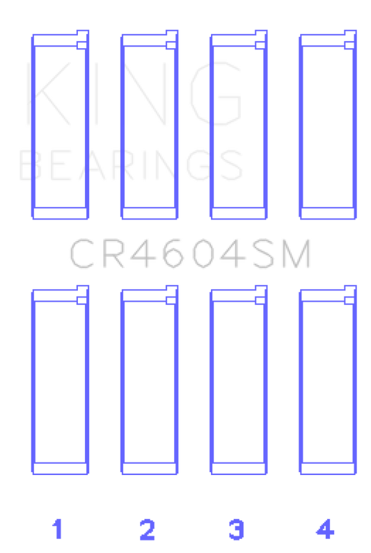 King Engine Bearings Ford 2.3L Duratec / Mazda L3-VDT MZR Turbo (Size + 0.5) Con Rod Bearing Set