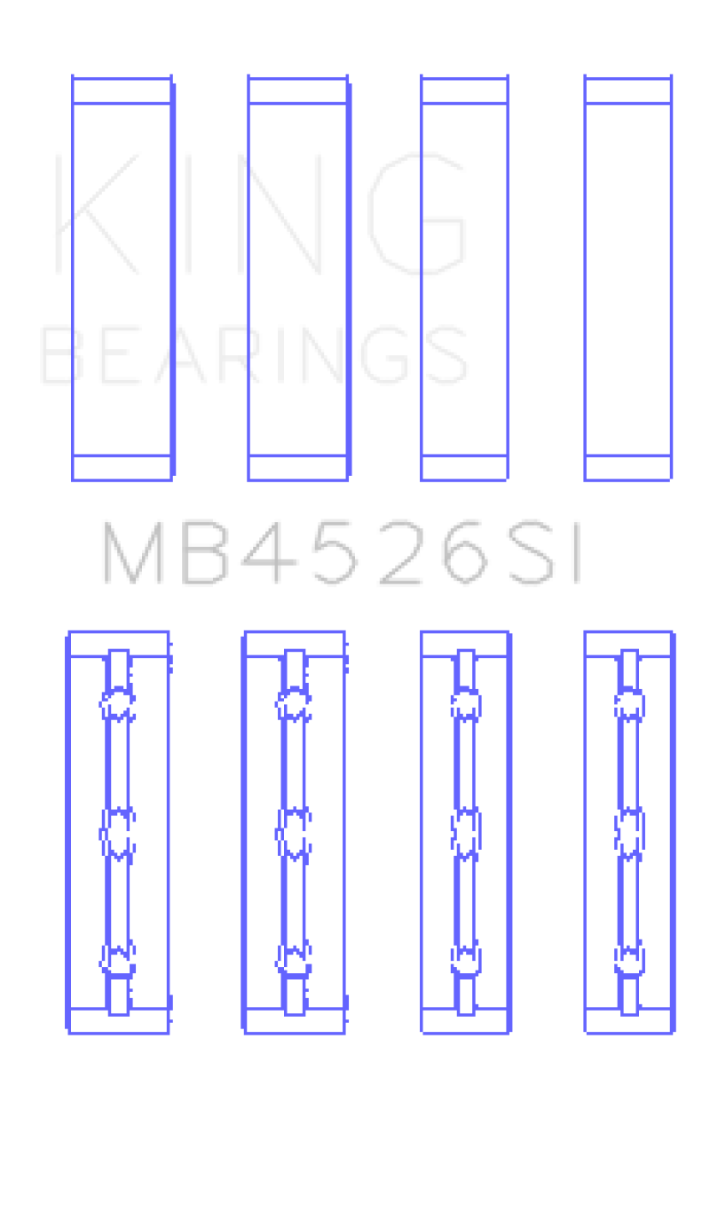 King Engine Bearings Toyota 1GR-FE (Size STD) Crankshaft Main Bearing Set