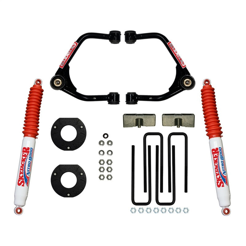 Skyjacker Suspension 3.5in Lift Kit Rear Nitro 8000 Shocks 19-21 GMC Sierra 1500(Crew Cab Short Bed)