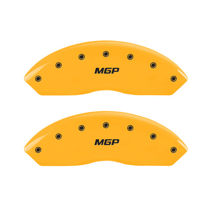 MGP 4 Caliper Covers Engraved Front RAM Engraved Rear RAMHEAD Yellow finish black ch