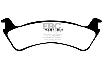 EBC 00-02 Ford Explorer Sport 4.0 2WD (Phenolic PisTons) Extra Duty Rear Brake Pads