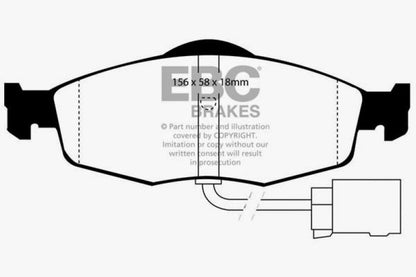EBC 95-00 Ford Contour 2.0 Yellowstuff Front Brake Pads