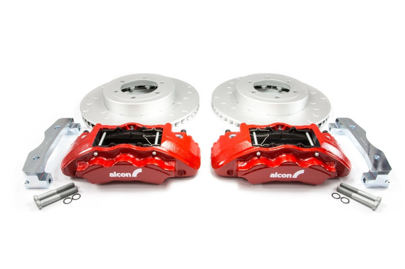 Alcon 2016+ Toyota Tacoma w/ 17in+ Wheels 352x30mm Rotors 6-Piston Red Calipers Front Brake Kit