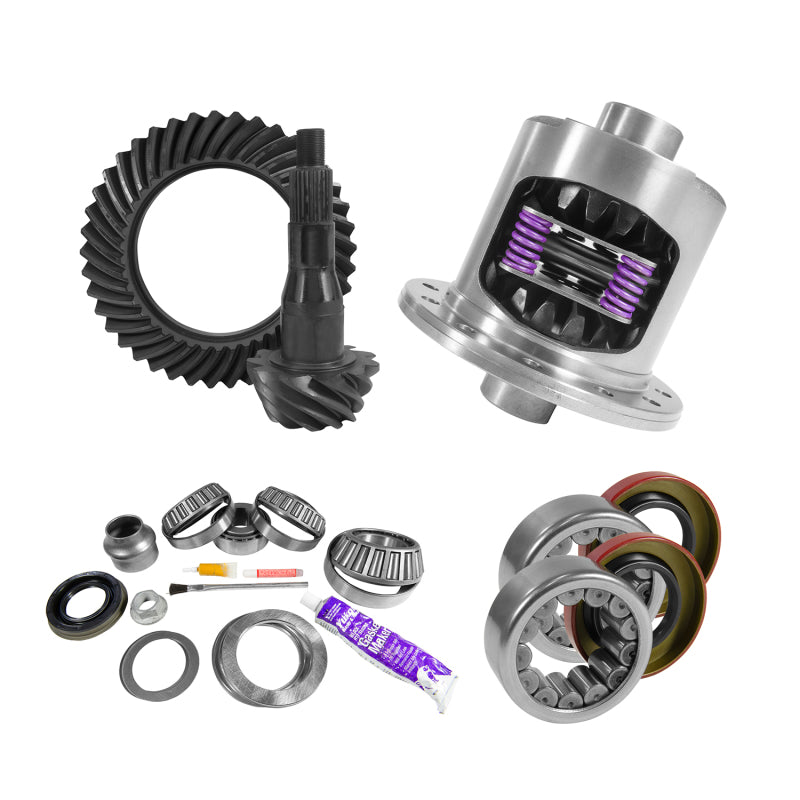 Yukon 9.75in Ford 3.55 Rear Ring & Pinion Install Kit 34 Spline Positraction Axle Bearings