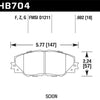 Hawk 09-10 Pontiac Vibe 2.4L / 11-12 Scion tC HPS Front Street Brake Pads