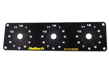 Haltech Triple Switch Panel w/Yellow & Red Knobs