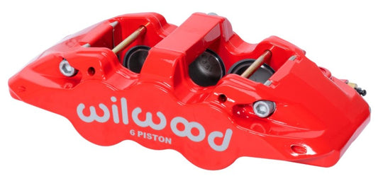 Wilwood Caliper-Forged DynaliteI w/Dust Seal-Red 4.04in Pistons, 1.25in disc,