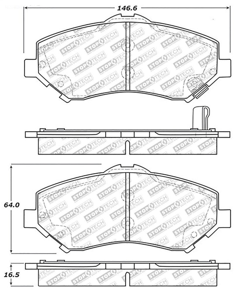 StopTech Street Select Brake Pads - Rear