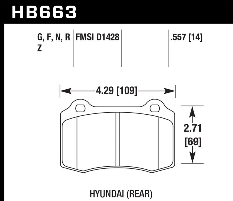 Hawk 12-15 Tesla Model S HPS 5.0 Rear Brake Pads